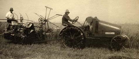 premier tracteur dans les champs du Gard