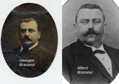 Georges et Albert Brasseur, deux des cinq enfants d'Aimé et Octavie Brasseur.